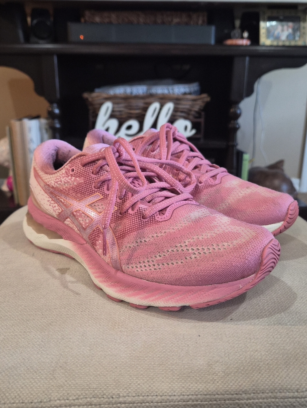 Women's ASICS GEL-Nimbus 23 "Pink/Wht" (1012A885) Sz. 8.5